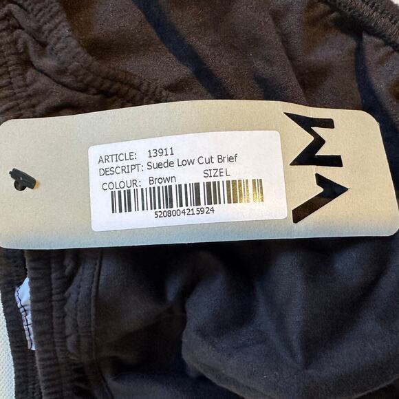 NWT Modus Vivendo "Suede" Low Cut Brief Brown Large - Picture 4 of 5